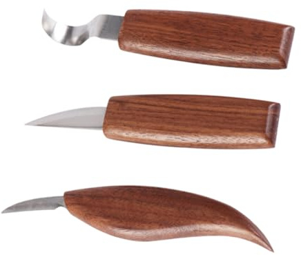 HAWILLOSCH 3pezzi Da Intaglio Utensili Per Lavorazione Del Con Manico Ergonomico e Lama Resistenti Per Creazioni Artigianali e Progetti