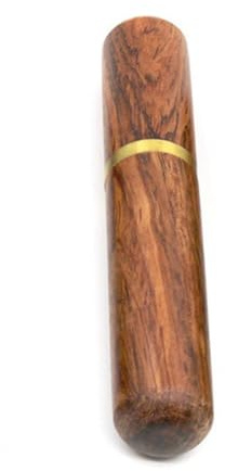 getuse Tubi per sigari fatti a mano in palissandro con bordo in acciaio inossidabile, umidificatore portatile per sigari, accessori per sigari a tubo singolo, porta sigari in palissandro brasiliano da