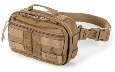 5.11 RUSH MOAB 3 Sac Tactique 4L Marron – Compact EDC Modulable – MOLLE & CCW – Système Tier Compatible – Port Taille ou Épaule – Organisation Intelligente – Nylon 1050D Résistant