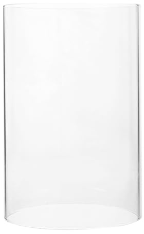 SHINEOFI Pantalla De Vidrio para Velas Protector De Velas De Vidrio Transparente Tubo Cilíndrico Abierto En Ambos Extremos 5.90X3.93X3.93 in para Hogar Bodas Y Decoración