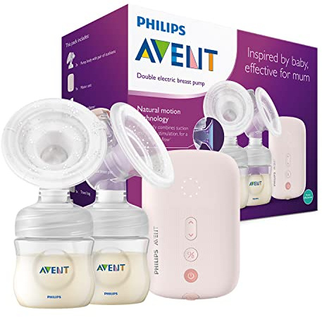 PHILIPS Avent SCF397/11 - Pompa elettrica doppia per latte Colore: Rosa