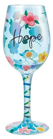 Enesco Lolita Be Hope Wine Glass Drinking Glasses