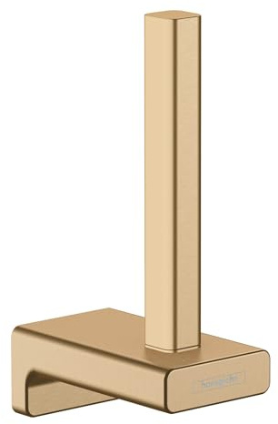 hansgrohe AddStoris - Reservpappershållare, Toalettpappershållare, Toalettrullehållare, Pappershållare, väggmonterad, dolt fäste, Badrumstillbehör, borstad brons, 41756140
