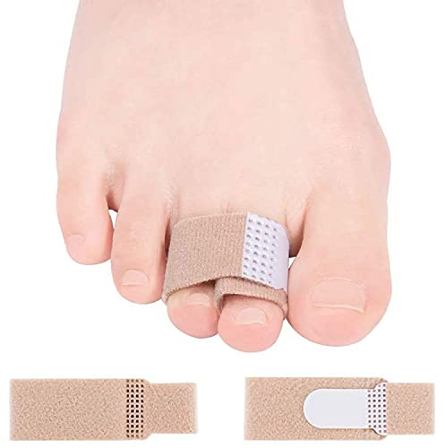 PEDIMEND 8PCS Hammer Toe Straightener, Hammer Toe Splints, Toe Cushioned Bandages for Correcting Hammer Toes, Broken Toes, Crooked Toes and Overlapping Toes
