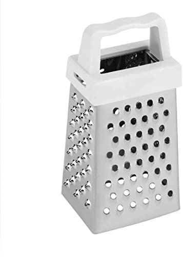 Multifunctional 4 Sides Grater Stainless Steel Handheld Potatoes Grater Mini Vegetable Cutter Kitchen Accessories-Silver Durable Design