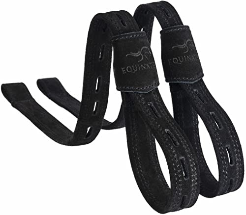 Equinate Slimline Mono Steigbügelriemen Columbia aus Wildleder Schwarz 70 cm