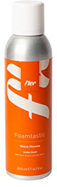 Fler Foamtastic – Enthaarungsschaum, Enthaarungsgel, Erleichtert die Haarentfernung mit dem Rasierer und Spendet, Angereichert mit Kokosnussöl und Sheabutter, Parabenfrei (200ml, Amber)