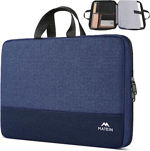 MATEIN Custodia PC 15,6 Pollici, Impermeabile Borsa per Computer Portatile, Sleeve Morbida per Notebook da 15-15,6 Pollici, Adatta per Lenovo Thinkpad Ideapad HP Dell Acer ASUS, Blu Scuro