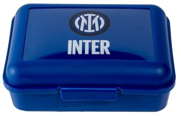 Mondo del Gadget Porta Merenda Inter Store Ufficiale - Box Lunch Portamerenda e Pranzo per Bambini – ottima Idea Regalo Compleanno o per la Scuola - in Plastica, Pvc Free