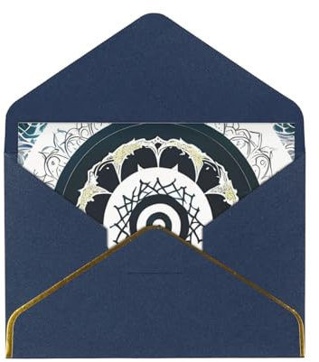 Schwarz-weiße runde Totem-Grußkarten, 11,4 x 15,2 cm, leere Karten mit Umschlägen für alle Anlässe, Geburtstag, Glückwünsche, Hochzeit