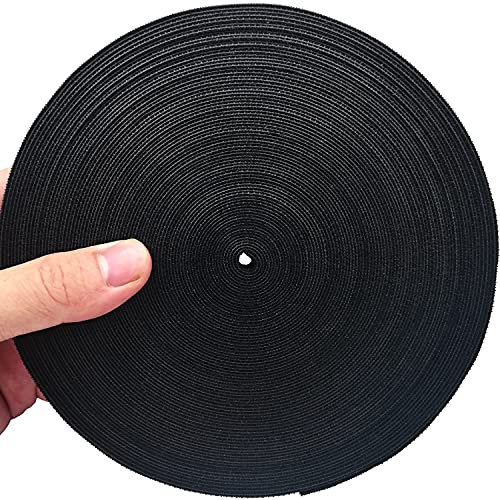 Fascette Fermacavi 20mx10mm Fascette Cavi Riutilizzabili Cable Management Fascette Nere per Organizzatore Cavi Casa Ufficio