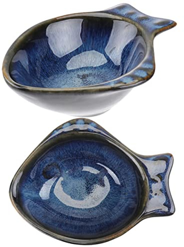 Alipis 2piezas Tazones Cerámicos Lisos Para Salsa De Pescado Vinagrera Decoración De Mesa Para Aperitivos y Postres