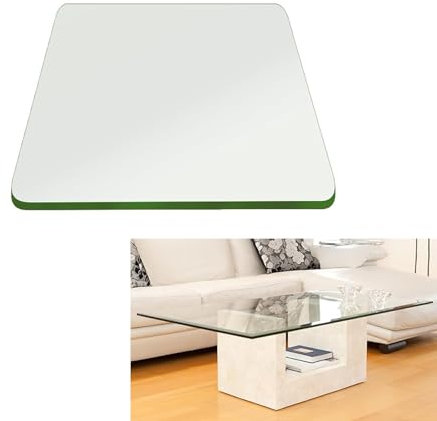 SXKJQER Glasplatte Rechteckig/Eckig Tischplatte Wetterfest Gehärtetes Glas, Outdoor Glastisch Einfach Zu Säubern, Rechteckig/Eckig Glass Panel, Tempered Glass DIY Table, für Esstisch(50x50cm)