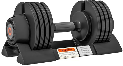 SPORTNOW Haltère réglable poids 3,5kg 6kg 8kg 10kg, avec plateau de rangement et poignée antidérapante, équipement de fitness pour la maison, noir
