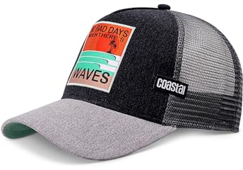 Coastal ”NoBadDays” truckerkeps med nät, svart/grå, one size