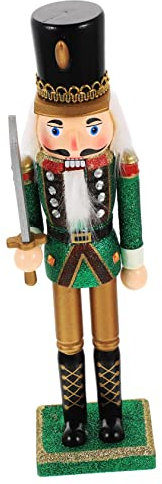 SHOWERORO Schiaccianoci Di Natale in Legno Decorazione Da Tavolo Per Natale Schiaccianoci Artigianali Tradizionali Per Regalo Decorazione Forma Di Soldato