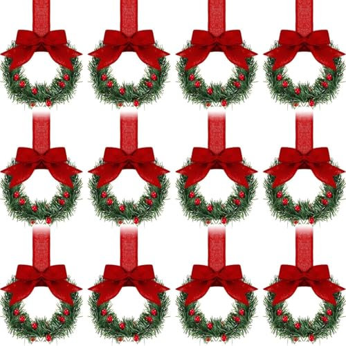 Weihnachtskranz Adventskranz 2024 Küchenschränke Schrank Blumenkranz 13cm x 55cm Schleifenband Adventskranz tür Weihnachtskranz Beleuchtet Türkranz für Fenster, Wand, Tabelle, Haustür, Dekoration