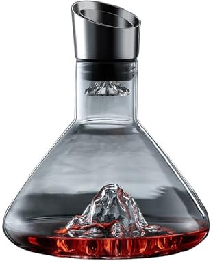 Carafe à Vin Rouge Waterfall en Cristal - Décanter 1.5L avec Aérateur et Filtre Intégrés - Idéal Comme Cadeau