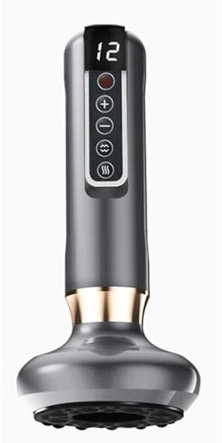 Cellulite-Massagegerät,Schröpfgerät Elektrisch Anti Cellulite,Lipödem Massagegerät,Verstellbares Handmassagegerät für Körperfett,die die Haut Anheben,Komprimieren & dehnen für Bauch Taille Arme (Grau)