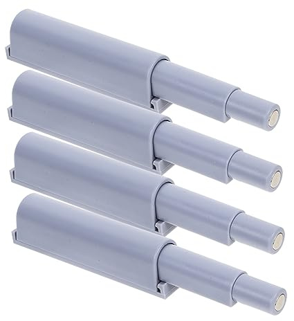 EXCEART Pestillos De Empuje Magnéticos Para Gabinetes, 4 Piezas, Material Duradero Gris y Blanco, Compatibles Bisagras Sin Cierre Automático Para Cocina y Muebles