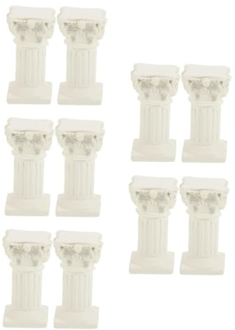 MAGICLULU 10 Pcs Delicate Roman Pillar Statues Vintage Chic Decorative Columns for Home Decor Wedding Tabletop Ornaments Creative Sculpture Adornments