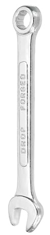 sourcing map Llave combinada de 8 mm métrica, caja de 12 puntos y extremo abierto, acero chapado en zinc, herramienta de llave de doble extremo para reparación de automóviles, tuberías, muebles