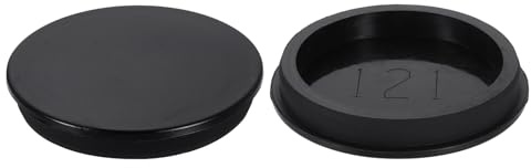 sourcing map Lot de 2 bouchons en silicone pour trou, bouchons ronds en caoutchouc imperméables, bouchons d'obturation en tube pour trou de 120 mm / 4,72 pouces pour baignoire et bouteille, noir