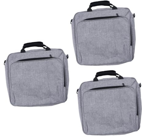 DIYEAH 3 Piezas Bolsa de Almacenamiento Resistente y Portátil para Consola Pro Gris Gran Capacidad con Cremallera Premium para Accesorios Gaming y Mandos de Jugadores