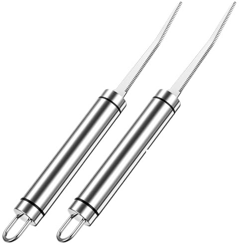 JJUNW 2 Pcs Grapefruit Knife, Grapefruit Knife Curved Serrated Stainless Steel Fruit Grape Cutter, Fruit Cutting Knifes For Kiwi, Dessert, Citrus Easy To Hang