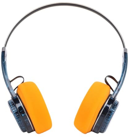 Fabater Cuffie, Design retrò Driver da 40 Mm Bassi Potenti Cuffie Bluetooth 6.0 Bluetooth, Wireless con Ricarica di Tipo C Durata della Batteria di 20 Ore per PC da Gioco Musicale (Blu trasparente)