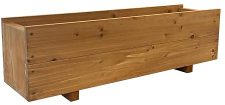Selections Large Rectangle Wooden Garden Trough Planter (90cm)
