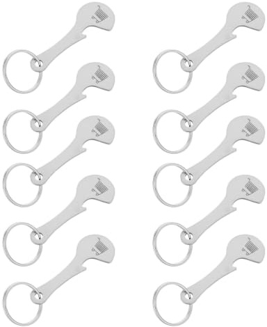 TOYANDONA 10 Pièces Décapsuleur en Acier Inoxydable Porte-clés pour Caddie de