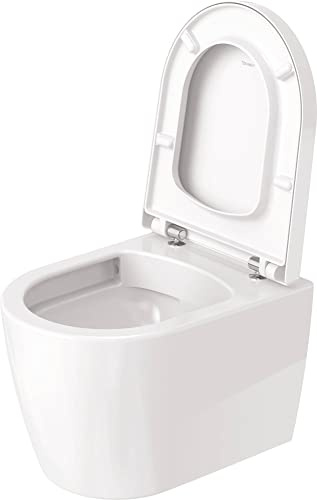 Duravit Wand-WC-Set COMPACT RIMLESS ME by Starck tief, 370 x 480 mm weiß
