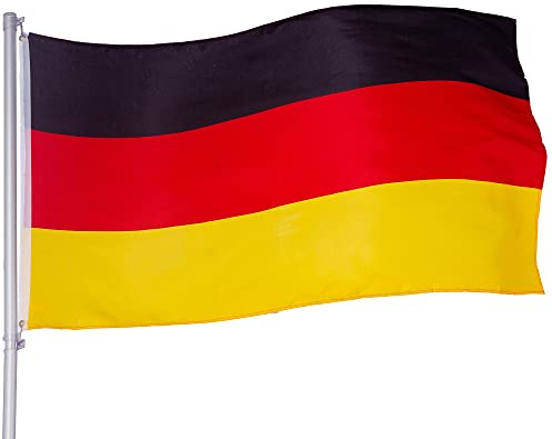 OZSENFLINT Deutschland Flagge 90x150cm Polyester - Deutsche Nationalflaggen Fahne mit Messingösen für Garten, Camping & Sportevents
