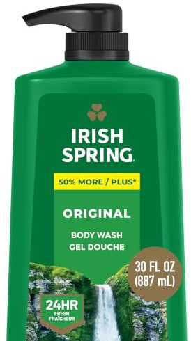 Irish Spring Body Wash for Men, Original Scent, 887 mL
