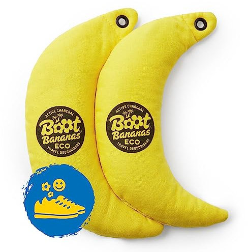 Boot Bananas Eco Travel Deodorisers – Fragrance-Free Activated Charcoal Odour Removers for Smelly Shoes, Gloves & Bags – Lightweight, Compostable, Reusable Freshness On the Go – Lasts up to 12 Months