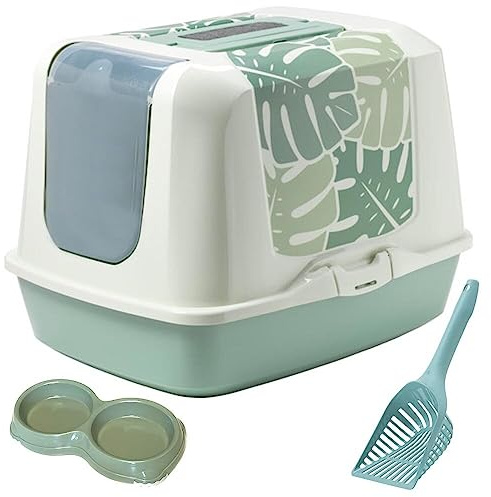 Katzentoilette Trendy 57 Eden grün + Streuschaufel + Doppelnapf