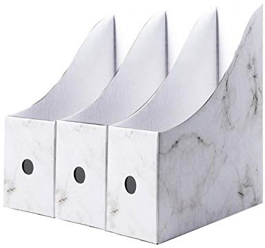 Stronrive Organizzatore di File in Cartone, Confezione da 3 portariviste per Ufficio, Organizer per portariviste con Etichette adesive, organizzatore di File Desktop per Documenti