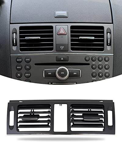 Front Center Air Grill Outlet Cover, AC Vent Grille Outlet Cover Panel Ersatz für C-Klasse W204 C300 C350 C180 AMG