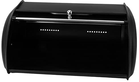 Shipenophy Caja de Almacenamiento de Pan, Caja de Pan Pequeña Transparente y Fresca, Elegante para la Cocina (Negro)