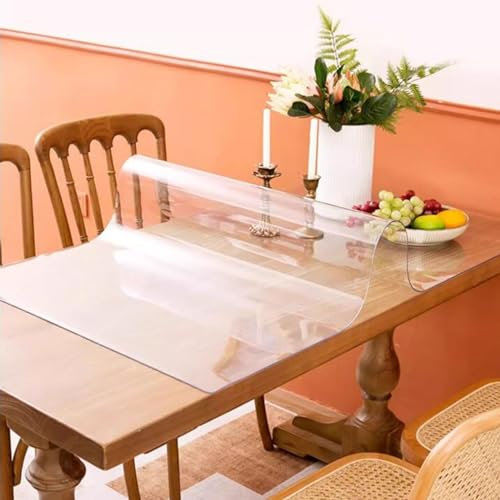 Bürostuhlmatte, Stuhlmatte für Teppich, Hochstuhlmatte, PVC-Tischdecke, durchsichtige Tischschutzmatte, leicht zu reinigende Schreibtischunterlage für Esszimmer