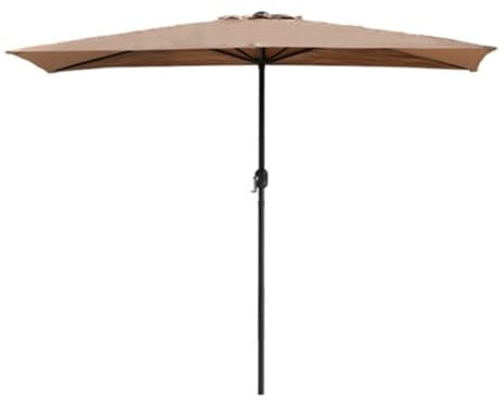 Marktschirm Sonnenschirm Sonnenschirme im Freien Rechteckiger Terrassenschirm, Wasserdichter Outdoor-Regenschirm Mit Kurbel, Strandschirm Für Garten, Hinterhof, Pool, Schwimmbad Gartenschirm Terrassen