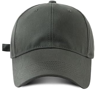 COTIDI Verstellbare Baseballkappe für Herren, 100% Baumwolle, grau, One Size