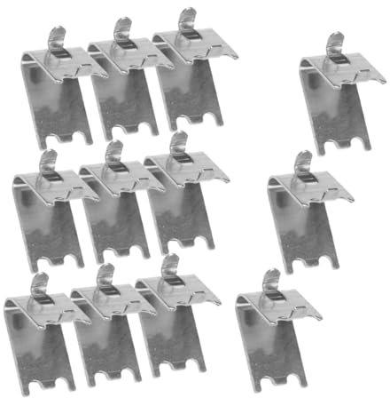 OSALADI Crochets De Fixation En Acier Inoxydable 1,5 Mm Pour Étagères De Réfrigérateur Et Congélateur, Clips Robustes Sans Perçage Pour Support D'étagère, Kit De 12 Pièces Pour Organisation La Cuisine