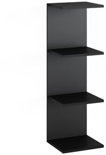 Vicco Wandregal Paolo, Schwarz, 30 x 95 cm