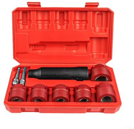 Feegow Radbolzen Nabenreiniger, Rostentfernungswerkzeug, 9-teiliges Set von Auto Radbolzen Reinigungsbürste Snap-In Wheel Stud Cleaner