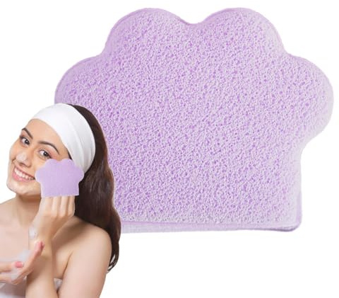 Gesichtsreinigungsschwamm, Katzenpfotenform, Reinigungsschwamm – Handschuh-Typ, Kosmetik-Entfernungstücher für Badezubehör