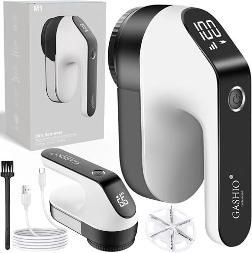 GASHIO M1 - Rasoio elettrico ricaricabile, potente rimozione pelucchi e rasatura pelucchi per vestiti, Lint Remover, Fabric Shaver, Slanugine, ideale per tessuti e maglioni