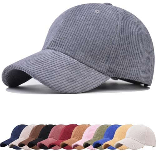 DURINM Cappellino da Baseball Classic Unisex Cappello da Sole in Velluto a Coste Regolabile con Visiera Curva Berretto per Sport Caldi Berretti Invernali da Baseball Donne