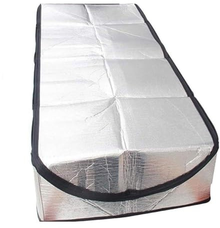 MoSundi Dachbodentür-Isolationsabdeckung, 63,5 x 137,7 x 27,9 cm, für Dachbodenleiter, feuerfester Hitzeschutz mit zweilagiger Aluminiumfolie, Blasen-Isolierung, verstärkter Reißverschluss